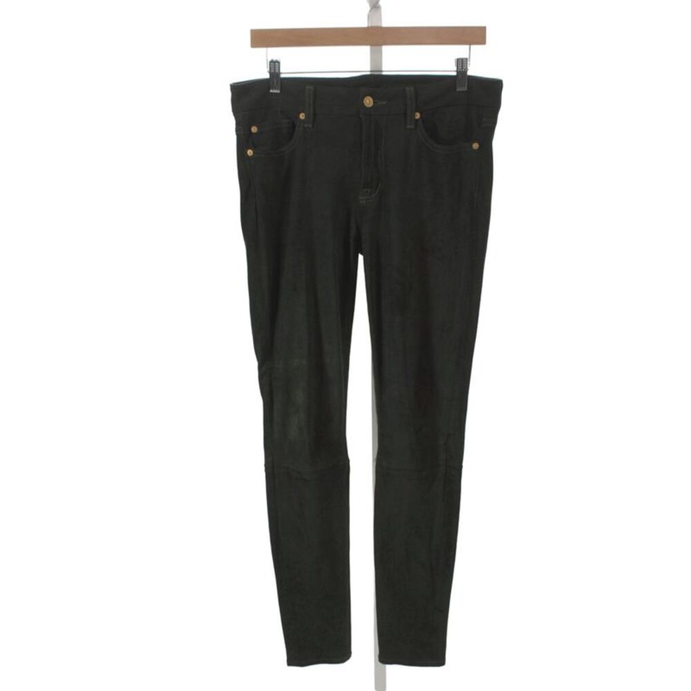 7 For All Mankind Womens Jeggings Green Mid Rise Size 29